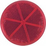 Round Quick Mount Red Reflector