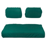 1982-99 Club Car DS - Red Dot 3-Piece Forest Green Seat Cover