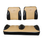 1994-13 EZGO TXT - Suite Seats Black and Tan Replacement Seat Kit