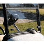 2008-Up EZGO RXV - Red Dot Tinted Folding Windshield with Lower Gasket
