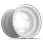GTW Steel White Centered Wheel - 8x3.75 Inch