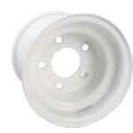 Steel White Centered Wheel with 5 Hole Bolt Patter - 8x7 Inch