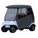 2000-Up Club Car DS - Red Dot 3-Sided Green and Navy Over-The-Top Soft Enclosure