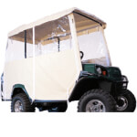 EZGO L6-S4 - 3-Sided 4-Passenger Ivory Over-The-Top Soft Enclosure
