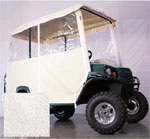 EZGO L7-S4 - Red Dot 3-Sided White Over-The-Top Soft Enclosure