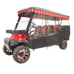 2004- Club Car Precedent - Red Dot 3-Sided Soft Enclosure for Triple Track 120in Top