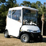 2008-Up EZGO RXV w/  New Style Factory Top - RedDot White 3-Sided Over-The-Top Enclosure