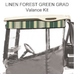 2017-Up Yamaha Drive 2 - RedDot Chameleon Linen and Forest Green Grad Stripe Valance