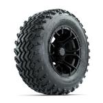 GTW Spyder Matte Black 12 in Wheels with 23x10.00-12 Rogue All Terrain Tires – Set of 4