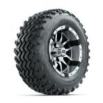 GTW Diesel Machined/ Black 12 in Wheels with 23x10.00-12 Rogue All Terrain Tires – Set of 4