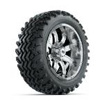 GTW Tempest Chrome 14 in Wheels with 23x10.00-14 Rogue All Terrain Tires – Set of 4