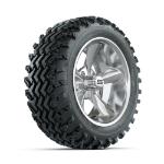 GTW Godfather Chrome 14 in Wheels with 23x10.00-14 Rogue All Terrain Tires – Set of 4