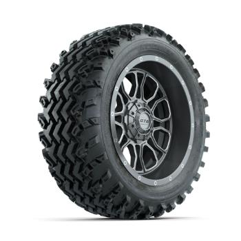 BuggiesUnlimited.com; GTW Volt Gunmetal 14 in Wheels with 23x10.00-14 Rogue All Terrain Tires – Set of 4