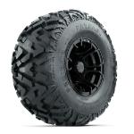 GTW Spyder Matte Black 10 in Wheels with 22x10-10 Barrage Mud Tires – Set of 4