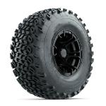 GTW Spyder Matte Black 10 in Wheels with 22x11-10 Duro Desert All Terrain Tires – Set of 4