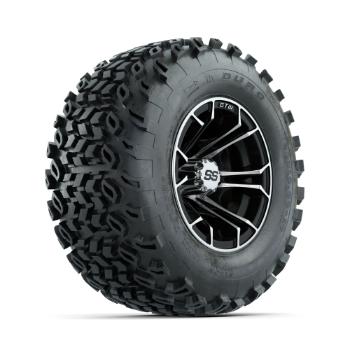BuggiesUnlimited.com; GTW Spyder Machined/ Black 10 in Wheels with 20x10-10 Duro Desert All Terrain Tires – Set of 4