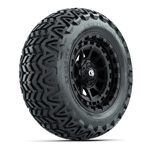 GTW&reg; Barricade Gloss Black 14 in Wheels with 23x10-14 Predator All-Terrain Tires - Set of 4