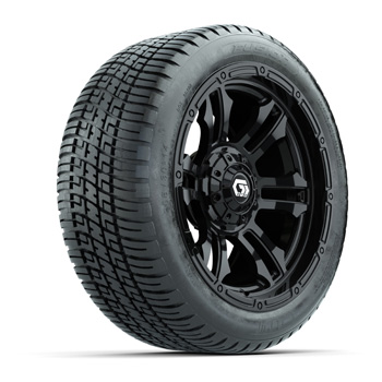 BuggiesUnlimited.com; GTW&reg; Shogun Gloss Black 14 in Wheels with 205-30-14 Fusion Street Tires - Set of 4