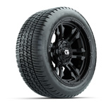 GTW&reg; Shogun Gloss Black 14 in Wheels with 205-30-14 Fusion Street Tires - Set of 4