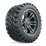GTW&reg; Shogun Gunmetal 14 in Wheels with 22x10-14 Timberwolf All-Terrain Tires - Set of 4