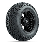 GTW&reg; Stealth Gloss Black 14 in Wheels with 23x10-14 Predator All-Terrain Tires - Set of 4