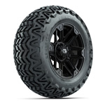 GTW&reg; Graffiti Gloss Black 14 in Wheels with 23x10-14 Predator All-Terrain Tires - Set of 4