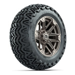 GTW&reg; Graffiti Satin Bronze 14 in Wheels with 23x10-14 Predator All-Terrain Tires - Set of 4
