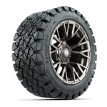 GTW&reg; Vandal Bronze Machined 14 in Wheels with 22x10-14 Timberwolf All-Terrain Tires - Set of 4