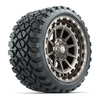BuggiesUnlimited.com; GTW® Barricade Satin Bronze 15 in Wheels with 23x10-15 Nomad Radial All-Terrain Tires - Set of 4