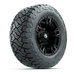 GTW Vandal Matte Black/ Machined 12 in Wheels with 23x10.00-R12 Maverick All-Terrain Tires – Set of 4