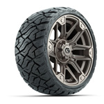 GTW Graffiti Satin Bronze/ Black 14 in Wheels with 205/ 35-R14 Maverick Low-Pro A/ T Tires - Set of 4