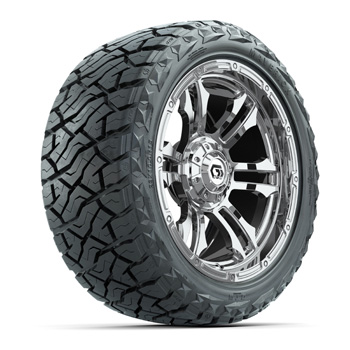 BuggiesUnlimited.com; GTW® Shogun Chrome 15 in Wheels with 23x10.00-R15 Maverick All-Terrain Tires – Set of 4
