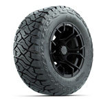 GTW&reg; Spyder Matte Black 12 in Wheels with 23x10.00-R12 Maverick All-Terrain Tires – Set of 4