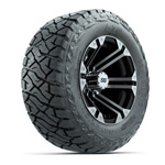 GTW&reg; Specter Black/ Machined 12 in Wheels with 23x10.00-R12 Maverick All-Terrain Tires – Set of 4
