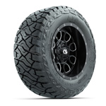 GTW&reg; Volt Black/ Machined 12 in Wheels with 23x10.00-R12 Maverick All-Terrain Tires – Set of 4