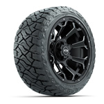 GTW Raven Matte Black 14 in Wheels with 23x10.00-R14 Maverick All-Terrain Tires – Set of 4