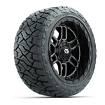 GTW Titan Black/ Machined 14 in Wheels with 23x10.00-R14 Maverick All-Terrain Tires – Set of 4