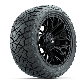 BuggiesUnlimited.com; GTW® Stellar Matte Black 15 in Wheels with 23x10.00-R15 Maverick All-Terrain Tires – Set of 4