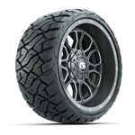 GTW&reg; Volt Gunmetal 14 in Wheels with 205/ 35-R14 Maverick A/ T Tires - Set of 4