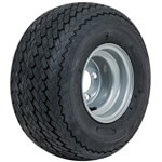 GTW Silver Steel Wheel with Topspin Sawtooth Tire - 8 Inch
