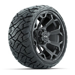 GTW&reg; Raven Matte Gray/ Ball Milled 14 in Wheels with 205/ 35-R14 Maverick A/ T Tires - Set of 4