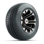 GTW Specter Black/ Machined 10 in Wheels with 205/ 50-R10 Fusion S/ R Street Tires - Set of 4