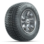 GTW&reg; Godfather Chrome 10 in Wheels with 205/ 50-10 Kenda Pro Tour Street Tires - Set of 4