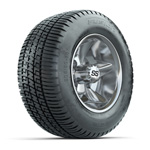 GTW Godfather Chrome 10 in Wheels with 205/ 50-10 Fusion Street Tires - Set of 4