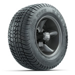 GTW&reg; Godfather Matte Gray 10 in Wheels with 205/ 50-10 Kenda Pro Tour Street Tires - Set of 4