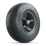 GTW Godfather Matte Gray 10 in Wheels with 205/ 65-R10 Fusion S/ R Steel Belt Street Tires - Set of 4