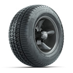 GTW Godfather Matte Gray 10 in Wheels with 205/ 50-R10 Fusion S/ R Steel Belt Street Tires - Set of 4