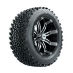 GTW Tempest Machined and Black Wheel with Duro Desert A-T Tires - 14 Inch
