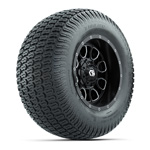 GTW&reg; Volt Black/ Machined 12 in Wheels with 23X10.5-12 Terra Pro All-Terrain Tires - Set of 4