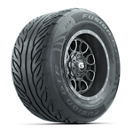 GTW&reg; Volt Gunmetal 12 in Wheels with 255/ 55-R12 Fusion GTR Steel Belted Street Tires - Set of 4